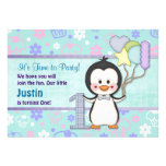 Cumpleaños del muchacho de Cutie- del pingüino pri Invitaciones Personales