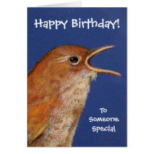 CUMPLEAÑOS DEL PÁJARO ALGUIEN TARJETA ESPECIAL