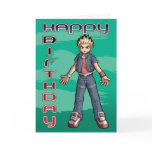 Cumpleaños del tipo de Manga tarjetas
