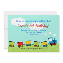 Cumpleaños del tren 5x7 de Chugga Choo Choo invitaciones