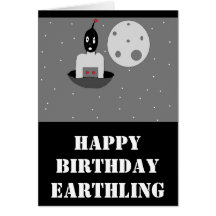 CUMPLEAÑOS del UFO del extranjero FELIZ Tarjeta
