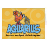 Cumpleaños del zodiaco - acuario tarjetón