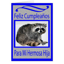cumpleaños español de la hija tarjetas