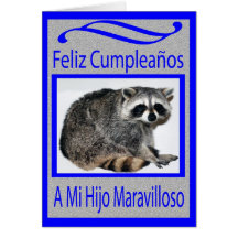 cumpleaños español del hijo tarjeta
