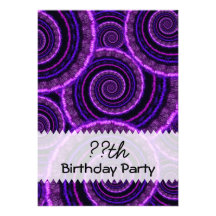 Cumpleaños espiral púrpura del modelo del arte del anuncio