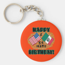 Cumpleaños feliz de Cinco de Mayo Llaveros