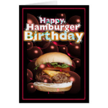 Cumpleaños feliz de la hamburguesa por Valxart Felicitación