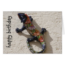 cumpleaños feliz del lagarto tarjeton