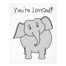 Cumpleaños gris del elefante anuncio