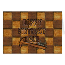 CUMPLEAÑOS - HON - HOMBRE DE CARPENTER/CONSTRUCTIO TARJETA