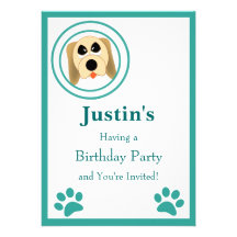 Cumpleaños ido perro de la diversión invitaciones personalizada