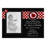 Cumpleaños Inviation de la foto de la mariquita Invitaciones Personalizada