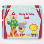 Cumpleaños Mousepad del payaso y de los animales d Alfombrilla De Ratón