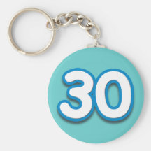 Cumpleaños o aniversario de 30 años - añada el tex llavero personalizado