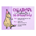Cumpleaños púrpura de los chicas del potro del fie anuncio personalizado