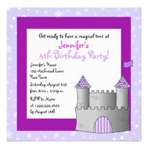 Cumpleaños temático del niño del castillo del cuen invitacion personal 