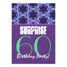 Cumpleaños V2 de la SORPRESA 60.a de la púrpura y  Anuncio Personalizado