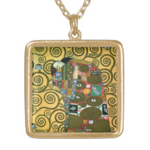 Cumplimiento (el abrazo) por Gustavo Klimt Collar