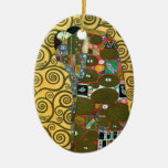 Cumplimiento (el abrazo) por Gustavo Klimt Ornamento Para Arbol De Navidad