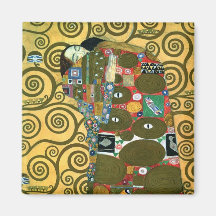 Cumplimiento (el abrazo) por Gustavo Klimt Imán De Frigorífico