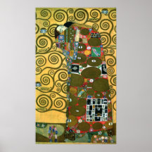 Cumplimiento (el abrazo) por Gustavo Klimt Posters