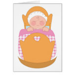 Cuna de la niña felicitación