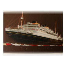 Cunard alinea los años 30 tarjeta postal