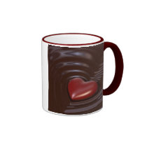 Cuore di cioccolato tazas