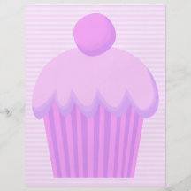 Cupcake. rosado tarjetón