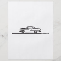 Cupé 1955 de Chevy Tarjetas Informativas