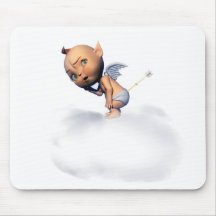 Cupid de la tarjeta del día de San Valentín Alfombrillas De Raton