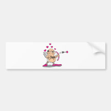 cupid sucio del viejo hombre etiqueta de parachoque