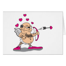 cupid sucio del viejo hombre tarjeton