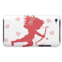 Cupid y corazones iPod touch protector