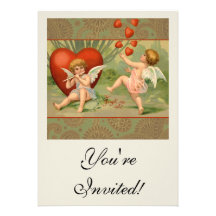 Cupids del vintage el día de San Valentín con los  Comunicado