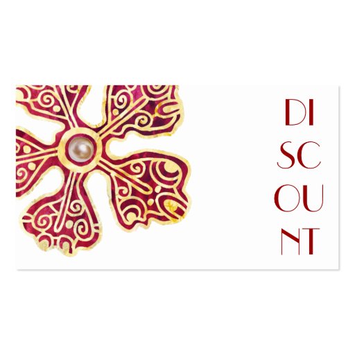 Cupón elegante del descuento tarjetas de negocios