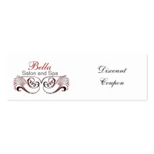 cupón elegante roja, blanco y negro del descuento plantillas de tarjetas de visita