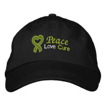 Curación del amor de la paz del linfoma gorra de béisbol