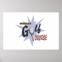 Curso de minigolf poster