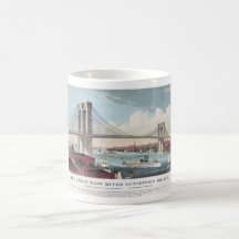 Curtidor del puente de Brooklyn e impresión del vi Taza