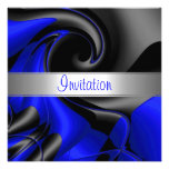 Curva azul abstracta de la invitación