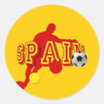 Curva española de los jugadores de fútbol que junt pegatinas  