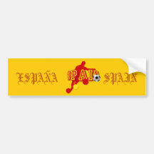 Curva española de los jugadores de fútbol que junt pegatina de parachoque