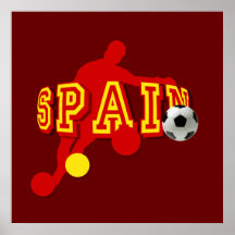 Curva española de los jugadores de fútbol que junt poster