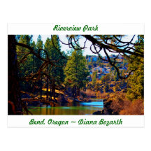 Curva Oregon del parque de Riverview Tarjetas Postales