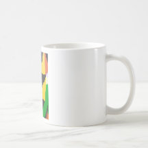 Curvas negras erosivas del rompecabezas taza de café