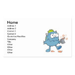 cutie bebido azul torpe del monstruo plantillas de tarjetas de visita