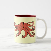 CZ taza del dibujo animado del pulpo