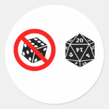 D20 PEGATINAS REDONDAS