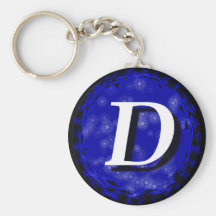 D azul marino llaveros personalizados